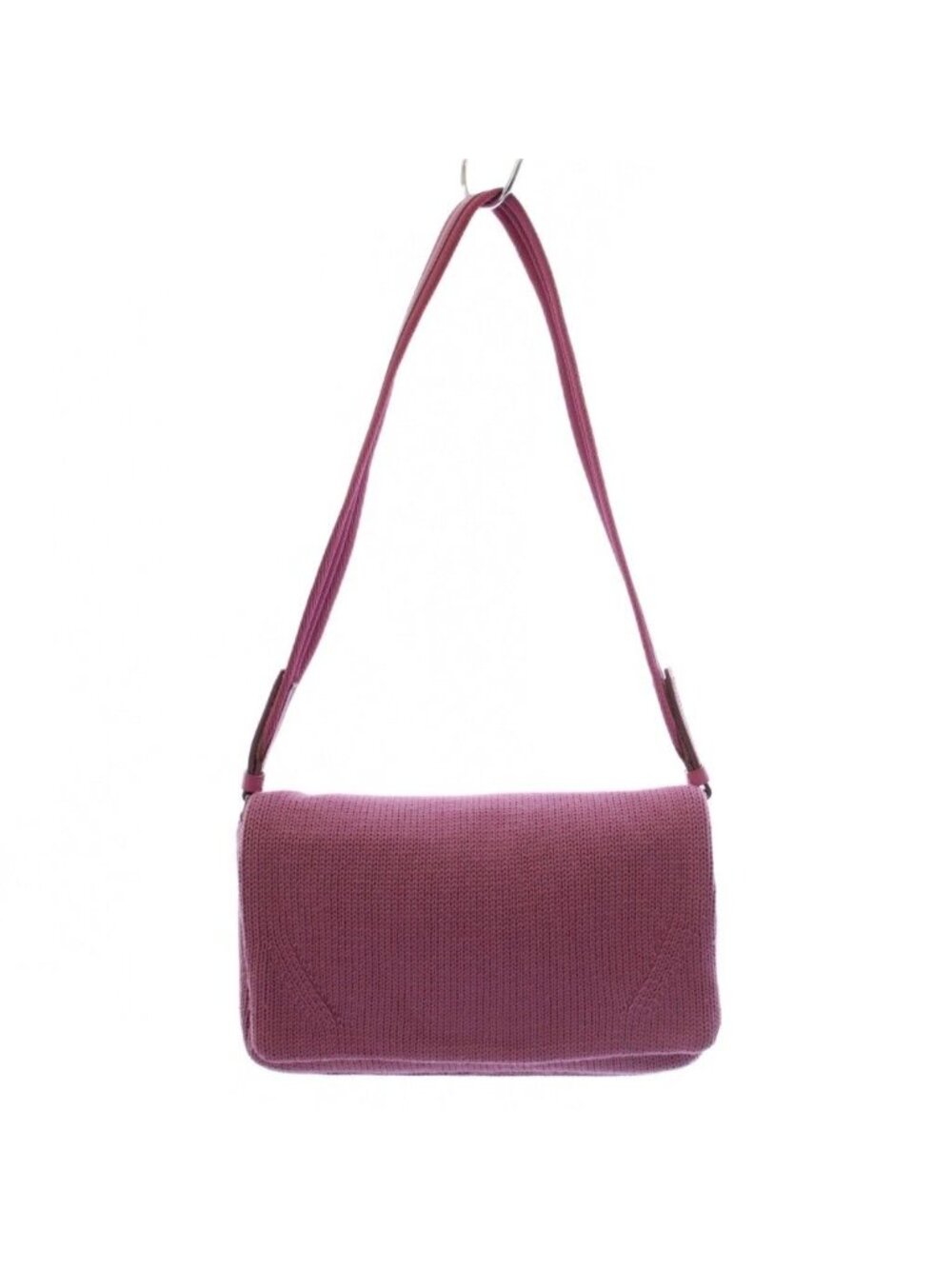 Prada Knit Shoulder Bag Wool Pink